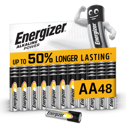 Energizer Alkaline Power AA+AAA Batteries (48 Combo Pack) Everyday Devices