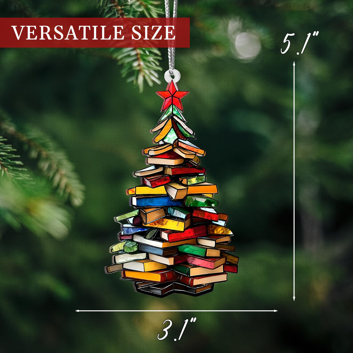 Book Lovers Gifts Book Ornament, Teacher Gifts for Women, Librarian, Reader