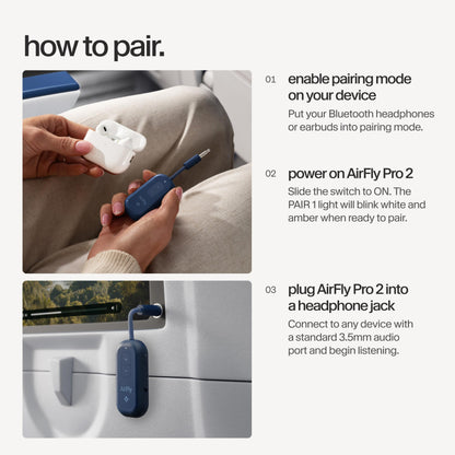 Twelve South AirFly SE, Bluetooth Wireless Audio Transmitter Adapter, White