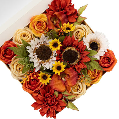 Fall Artificial Flowers DIY Bouquet Combo Faux Rose for Home Decor