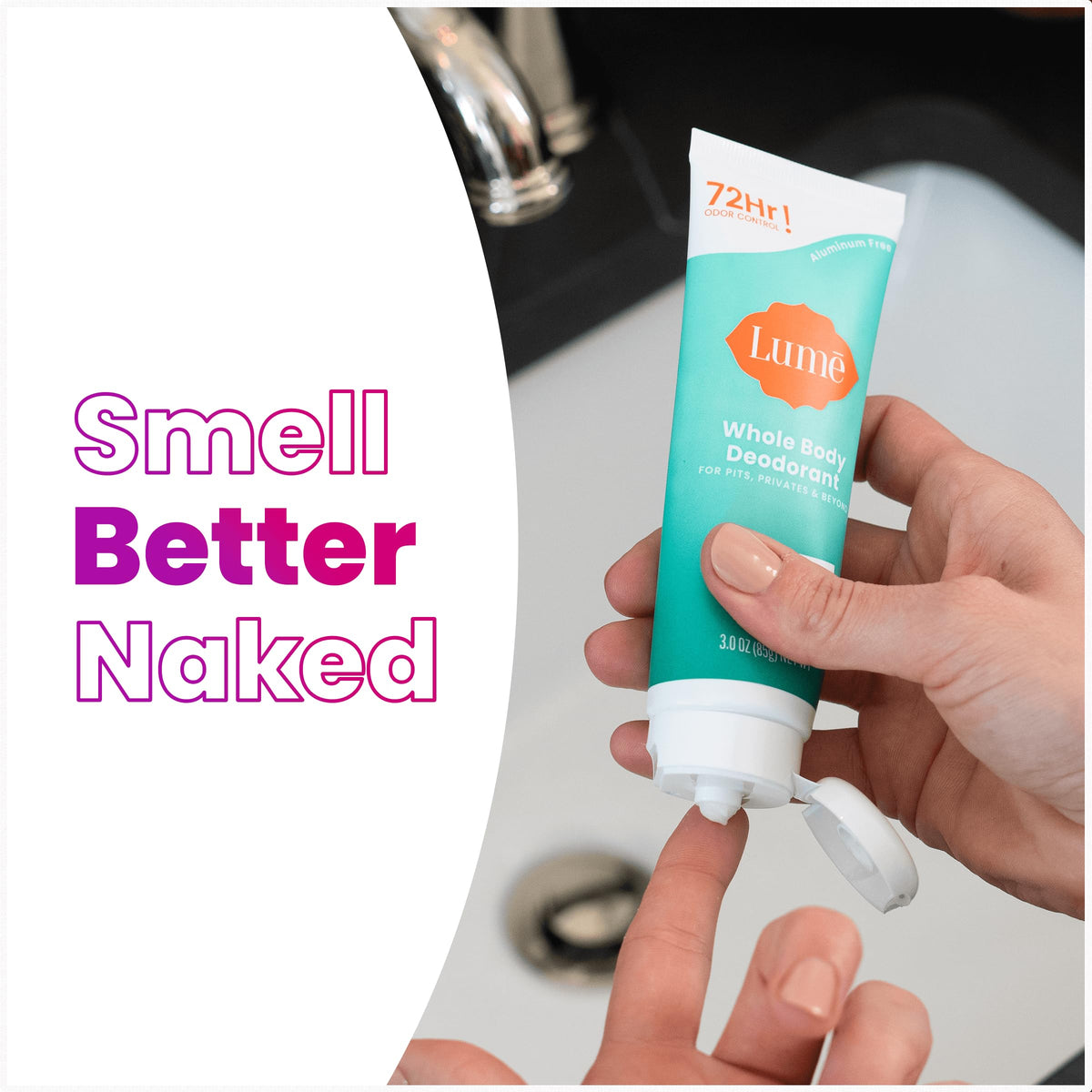 Lume Whole Body Deodorant - Cream Tube - 3 oz, 2 pk (Soft Powder)