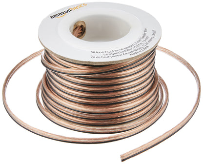 Amazon Basics 16-Gauge Speaker Wire Cable, Polarity Marked, 100 ft, Bronze