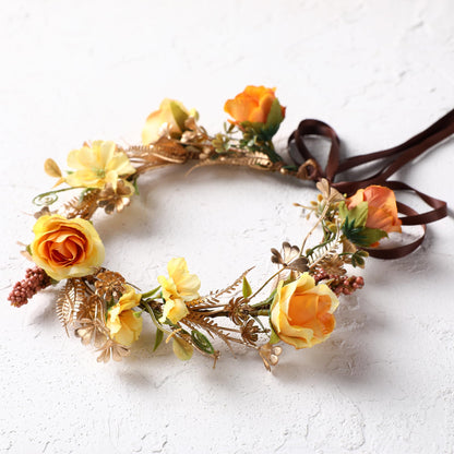 Pink Bohemian Flower Crown, Fairy Babys Breath Flower Headband