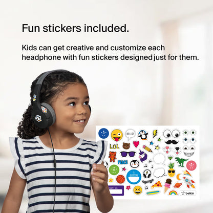Belkin SoundForm Mini Kids Headphones, Wireless&Wired, 30H Playime, School