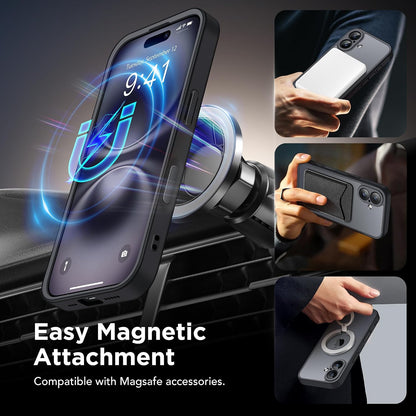 Magnetic Shockproof for iPhone 18 Pro & iPhone 17 Pro Case, Sunset Orange