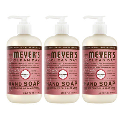 MRS. MEYER'S CLEAN DAY Liquid Hand Soap, Lemon Verbena, 12.5 fl oz, 3 Pack