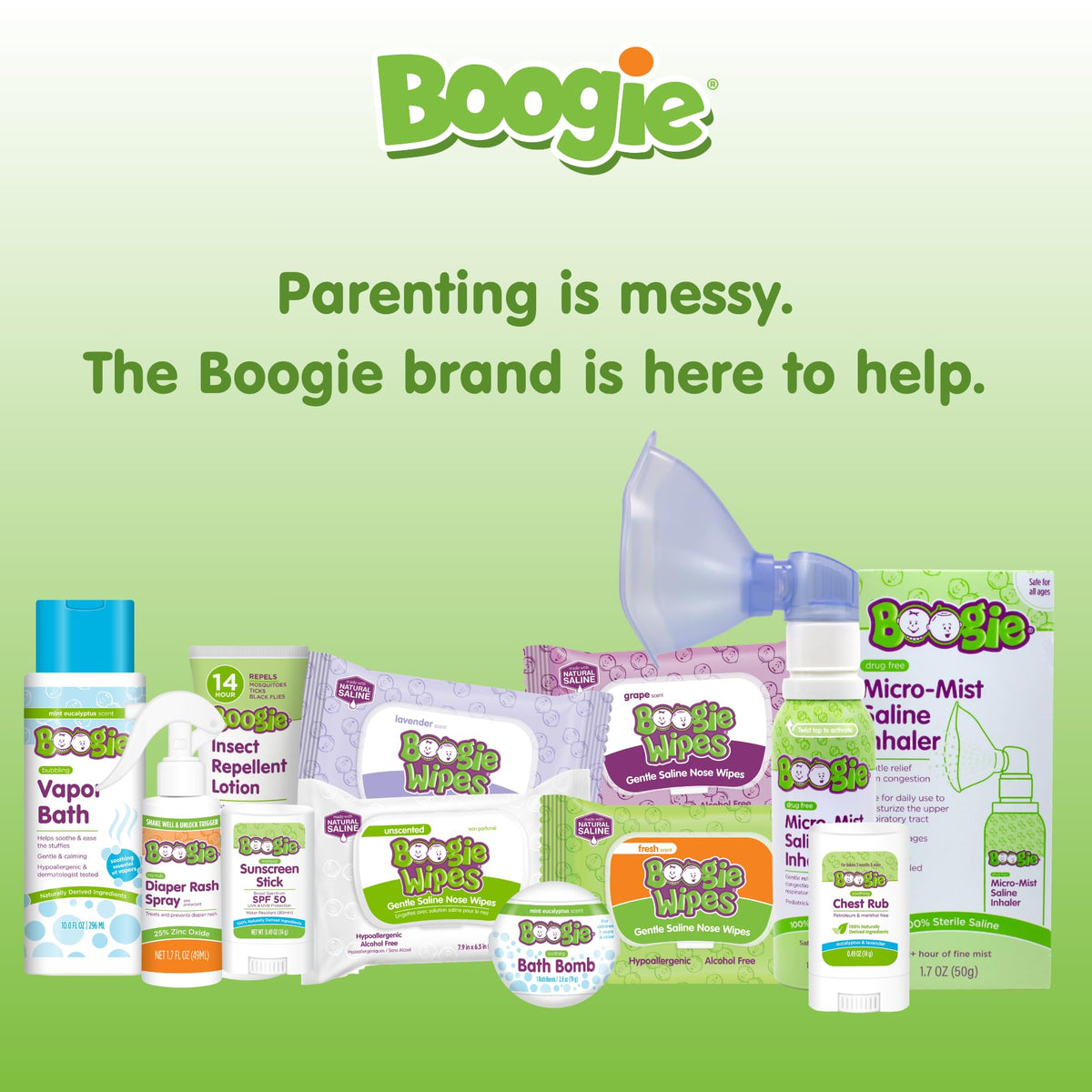 Boogie Diaper Rash Relief Bundle, No-Rub Spray & Maximum Strength Paste