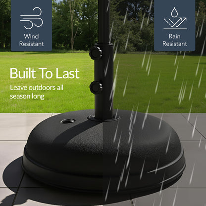 Best Choice Products Fillable Umbrella Base Stand Round Sunburst Plastic Patio Umbrella Base Stand, Pole Holder for Outdoor, Lawn w/ 55lbs Weight Capacity, Adjustment Knob