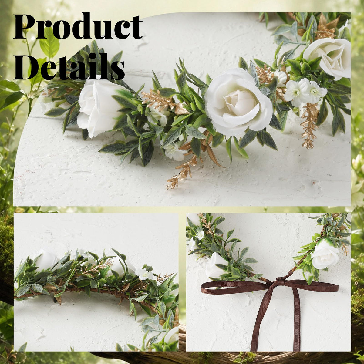 Pink Bohemian Flower Crown, Fairy Babys Breath Flower Headband