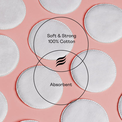 Swisspers Premium Cotton Rounds, Dual-Sided, 100 Count (Pack of 6)
