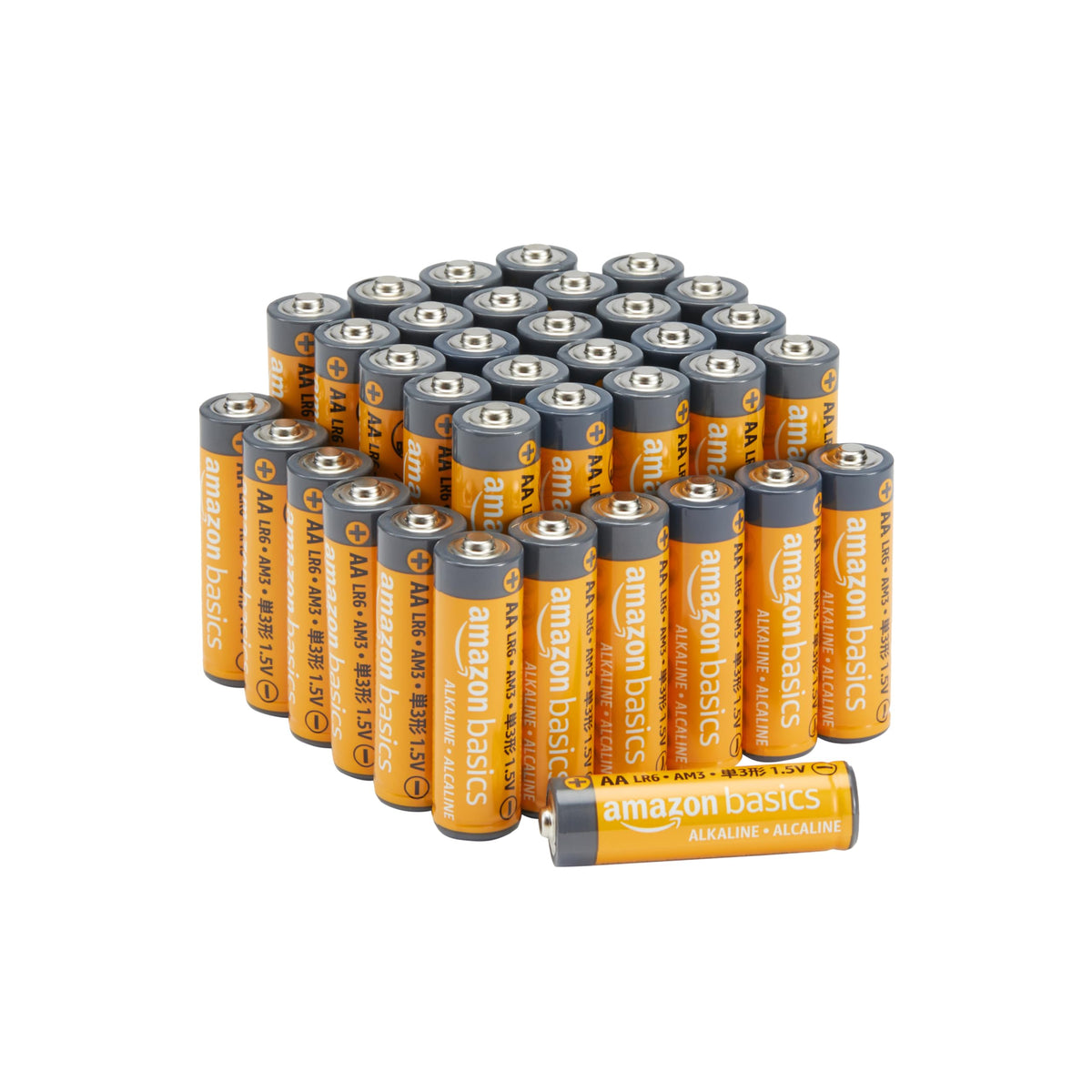 Amazon Basics 100-Pack AAA Alkaline High-Performance Batteries, 1.5 Volt, 10-Year Shelf Life