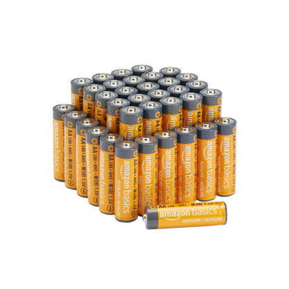 Amazon Basics 100-Pack AAA Alkaline High-Performance Batteries, 1.5 Volt, 10-Year Shelf Life