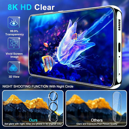 firtstnow 3 Pack for Samsung Galaxy S26 Ultra Screen Protector Tempered Glass + 3 Pack Camera Lens Protector, Military Grade Shatterproof, 9H Hardness, Fingerprint Unlock,Case Friendly 6.9 Inch