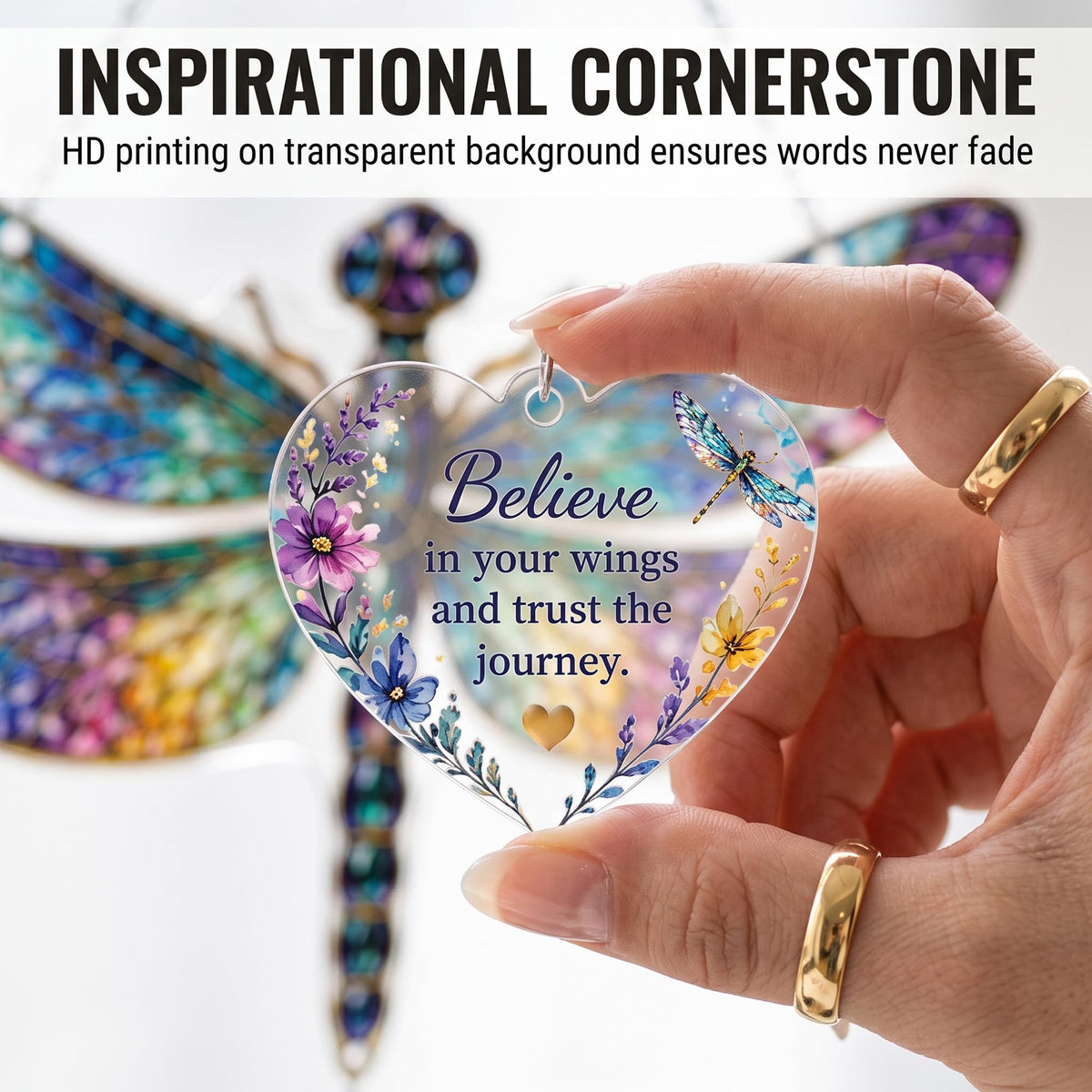 4" Acrylic Sea Turtle Suncatcher for Windows, Inspirational Gift for Women