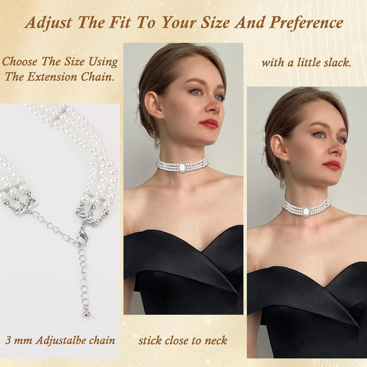 Halloween Pearl Choker Necklace Gothic Blood Pearl Vampire Necklace