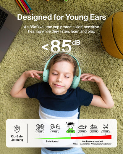Belkin SoundForm Mini Kids Headphones, Wireless&Wired, 30H Playime, School