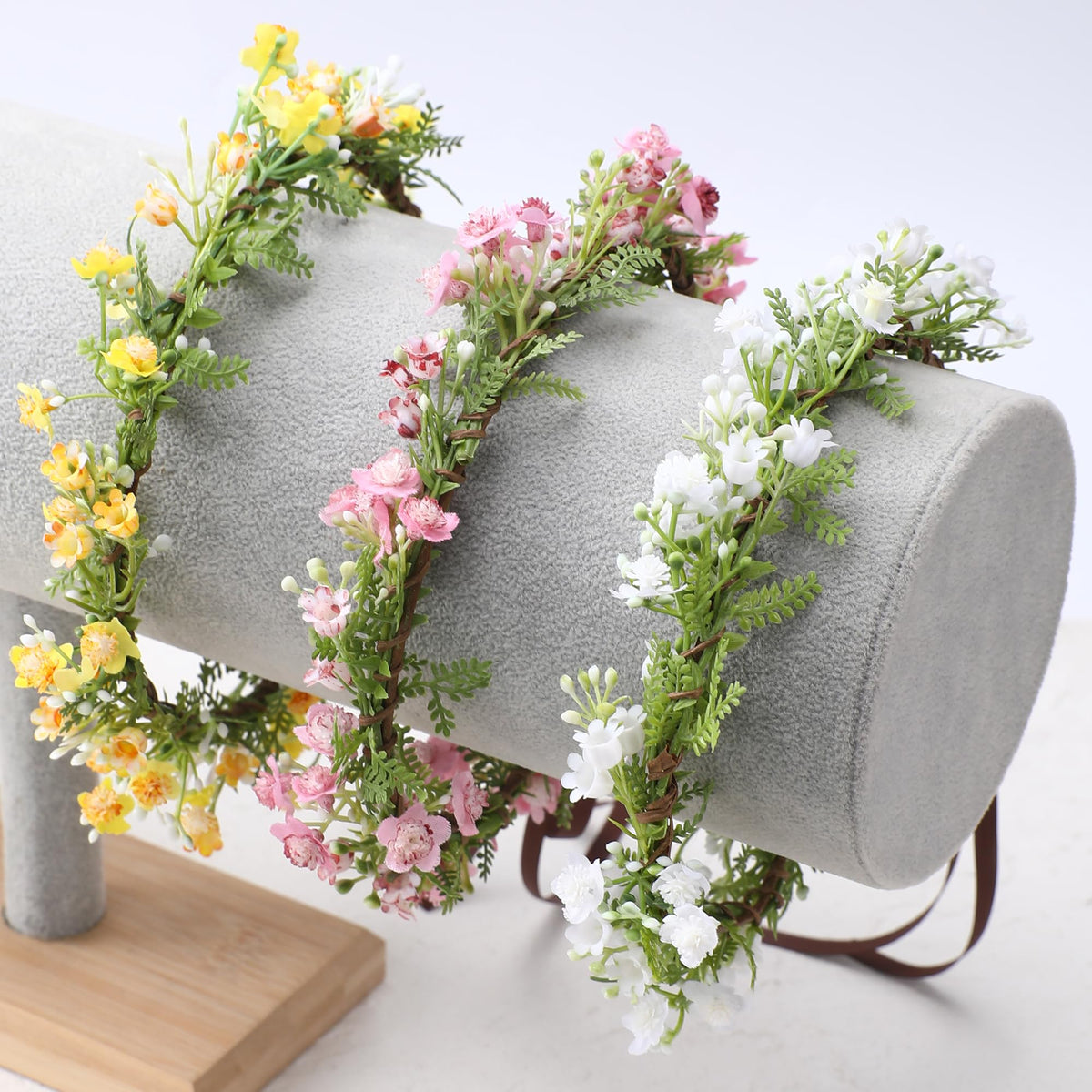 Pink Bohemian Flower Crown, Fairy Babys Breath Flower Headband