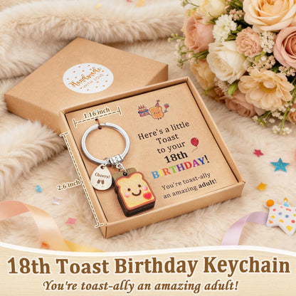 Toast Keychain for Girls New Beginnings Congratulations Gifts