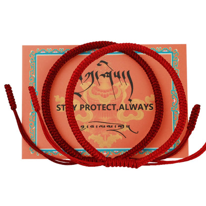 Authentic blessed Tibetan monks handmade Dorje Knot protection bracelet for women and men with a talisman