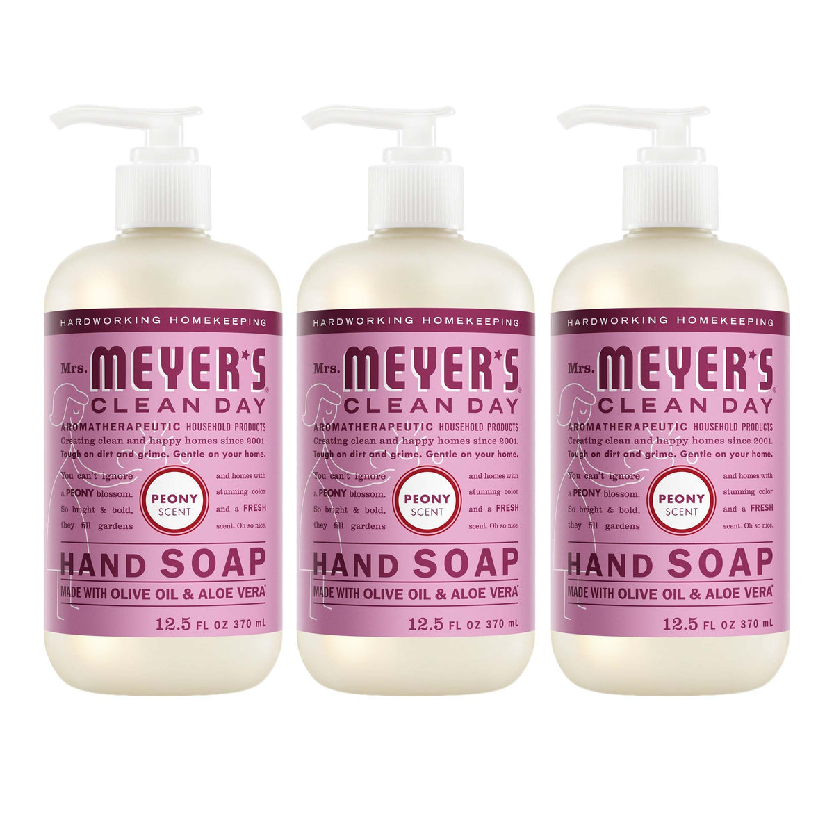 MRS. MEYER'S CLEAN DAY Liquid Hand Soap, Lemon Verbena, 12.5 fl oz, 3 Pack