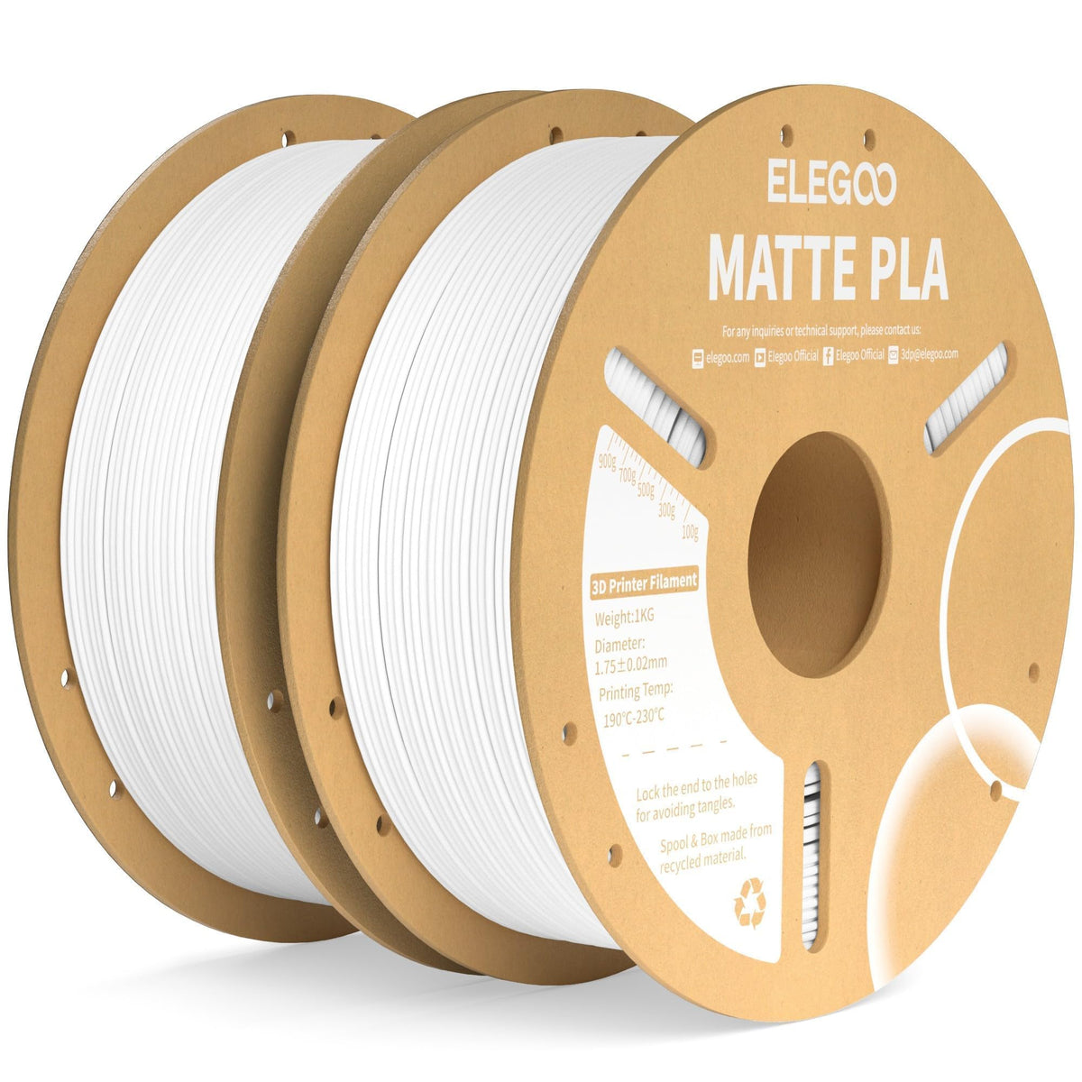 ELEGOO Matte PLA 3D Printer Filament Navy Blue 1KG 1.75mm
