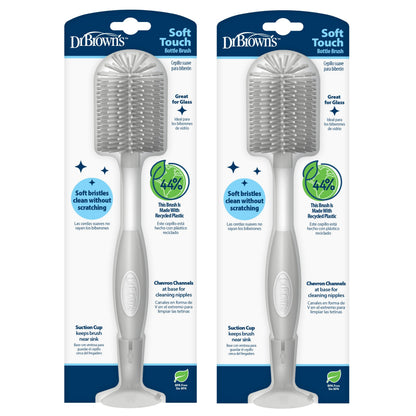 Dr. Brown's Soft Touch Baby Bottle Cleaning Brush, Gray, 1-Pack