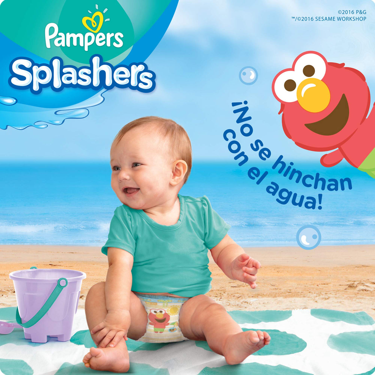 Pampers Splashers Swim Diapers, Size 4, 18 Count, Disposable Swim Diapers, Contains Mess, No Swell