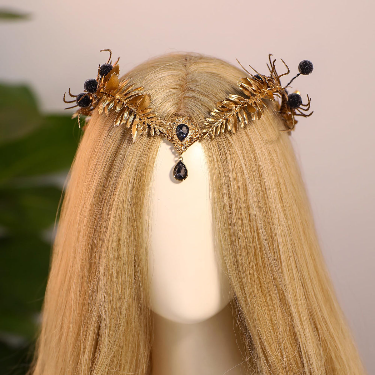 MOSTORY Renaissance Fairy Flower Crown, Woodland Elf Crown Headpiece