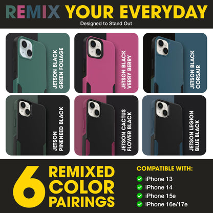 OtterBox iPhone 17e, 16e, 15, 14, & 13 Commuter Series Case - Black, Slim & Tough, Pocket-Friendly, with Port Protection - Thin & Protective iPhone Case, Dual-Layer, Impact Absorbing iPhone Case
