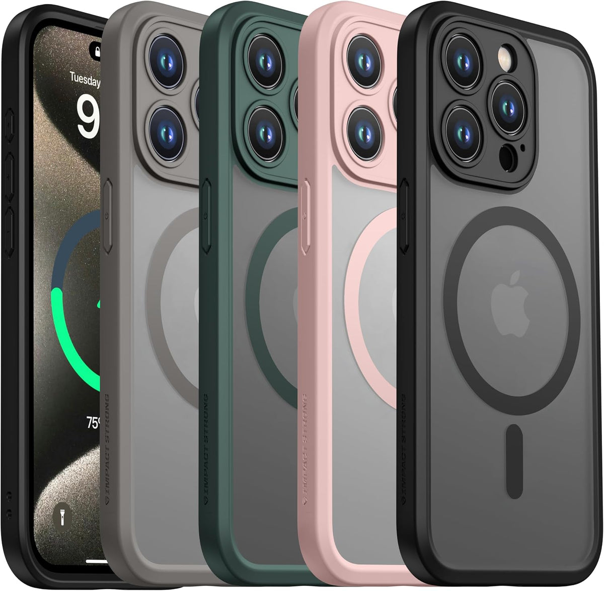 ImpactStrong Magnetic Guard Designed for iPhone 17 Air Case [Camera Protection] [Military Grade Drop Tested] [Compatible with MagSafe] Slim Translucent Matte Phone Case (6.6") - Navy Blue