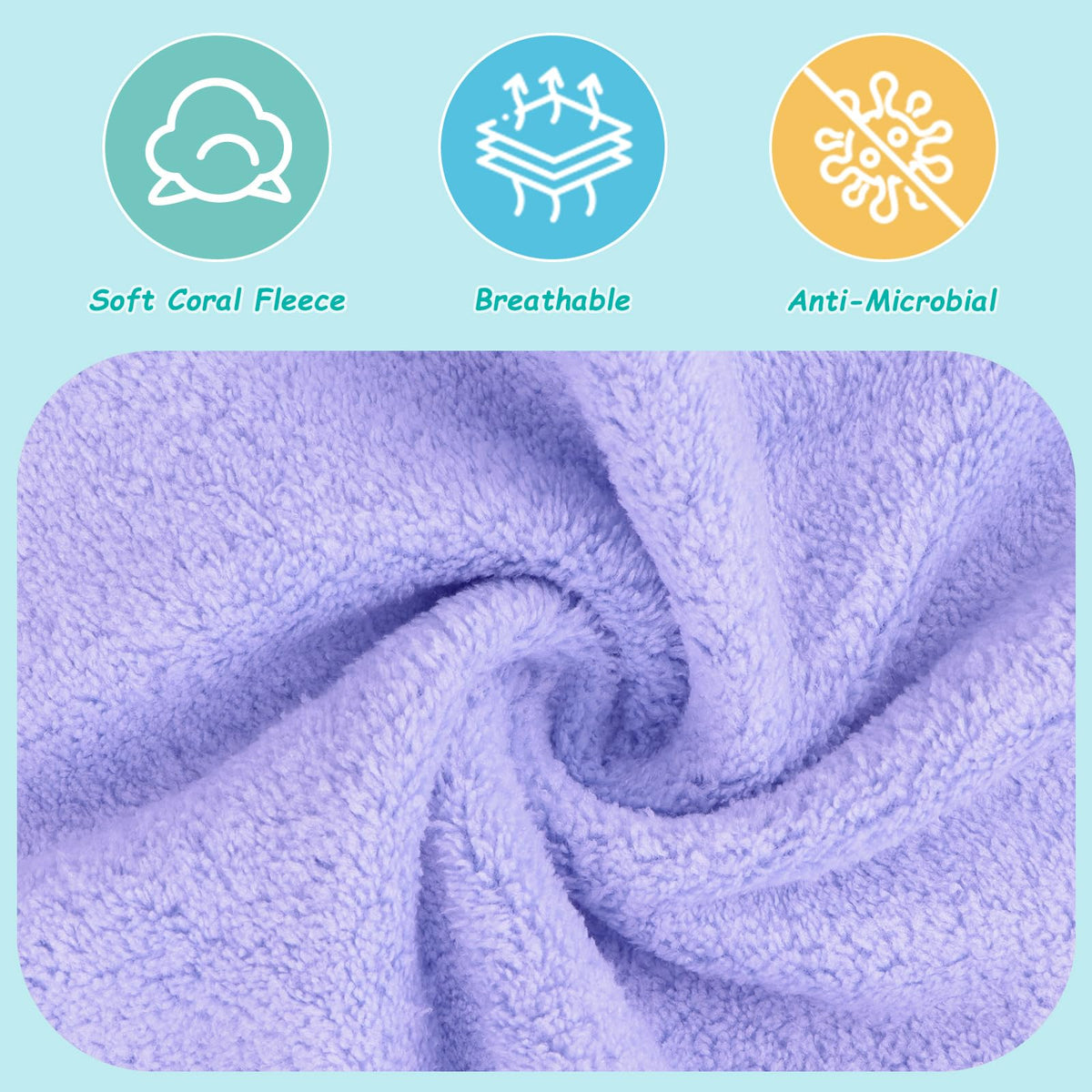 HOMEXCEL Baby Washcloths 24 Pack Microfiber Coral Fleece Soft Wash Cloths