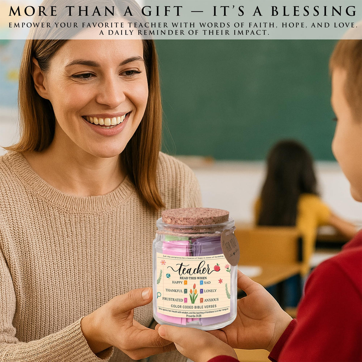 Read This When Bible Verses Jar – Birthday Gifts for Women, Christian Gifts, Christmas Gift for Women, Gift for Mom from Daughter