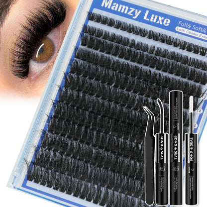 Lash Clusters Wispy 60D Eyelash Clusters 10-18mm Fluff Cluster Eyelash Extensions D Curl No Plastic Feel Individual Lashes Extension 240 Pcs Versatile False Eyelashes Clusters