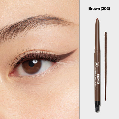 Revlon ColorStay Pencil Waterproof Eyeliner, 202 Black Brown, 0.01 oz