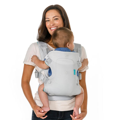 Infantino Flip 4-in-1 Baby Carrier Convertible Ergonomic, Gray