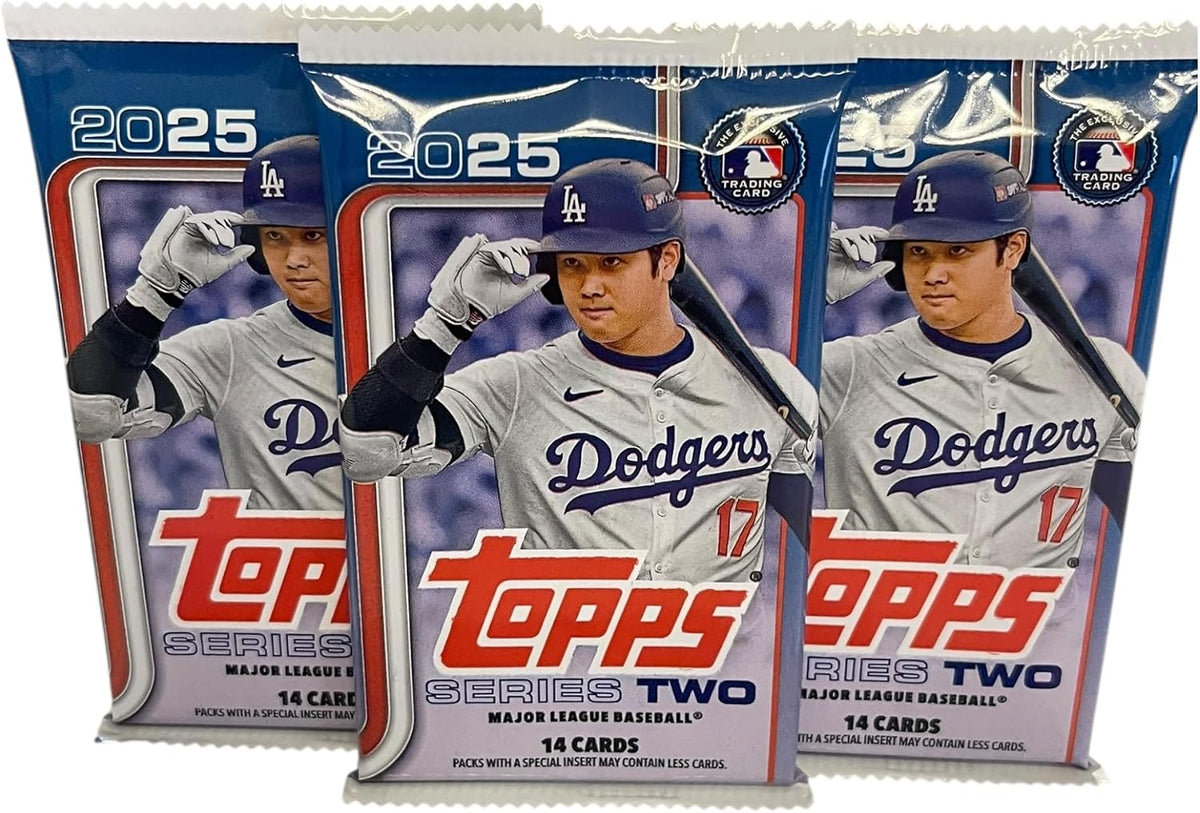 Topps 2025 Series 2 Baseball MLB Trading Cards, 3 Packs, 14 Cards per Pack, 42 Cards Total