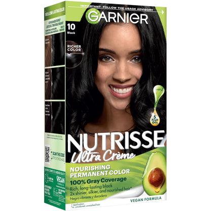 Garnier Nutrisse Ultra Crème Hair Color, 33 Darkest Golden Brown, 1 Count