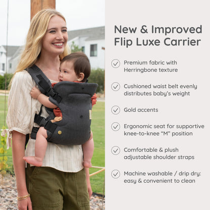 Infantino Flip 4-in-1 Baby Carrier Convertible Ergonomic, Gray