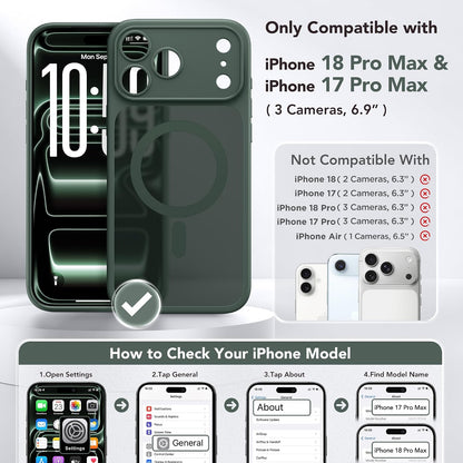 Magnetic Shockproof for iPhone 18 Pro & iPhone 17 Pro Case, Sunset Orange