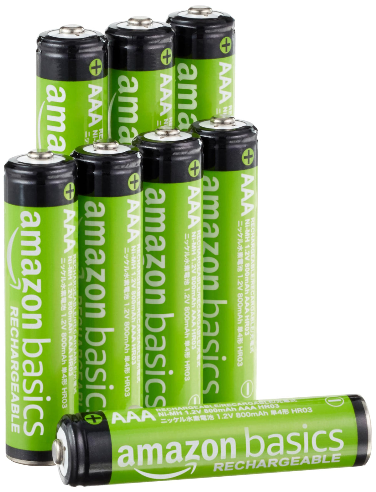 Amazon Basics 16-Pack Rechargeable AA NiMH Batteries, 2000 mAh, 1.2V, Recharge up to 1000x Times, Pre-Charged
