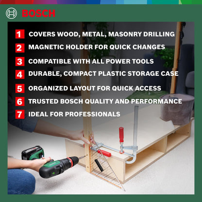 Bosch Accessories 34-piece Screwdriver/Drill bit Set (for Wood, Metal and Stone, Accessories for Drill Drivers)