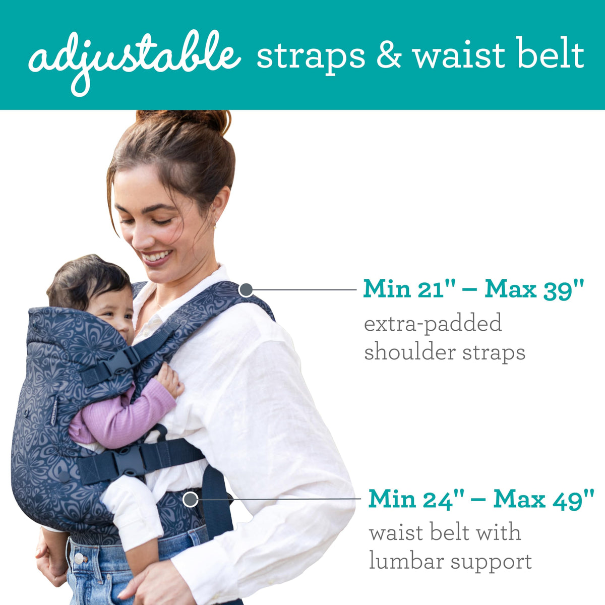 Infantino Flip 4-in-1 Baby Carrier Convertible Ergonomic, Gray