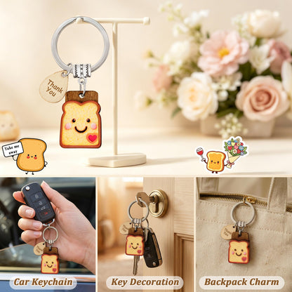 Toast Keychain for Girls New Beginnings Congratulations Gifts