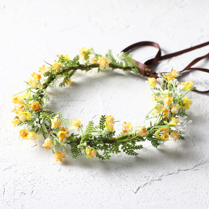 Pink Bohemian Flower Crown, Fairy Babys Breath Flower Headband