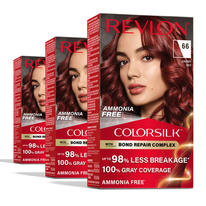 Revlon ColorSilk with Bond Repair Hair Color, 51 Light Brown, 3pk