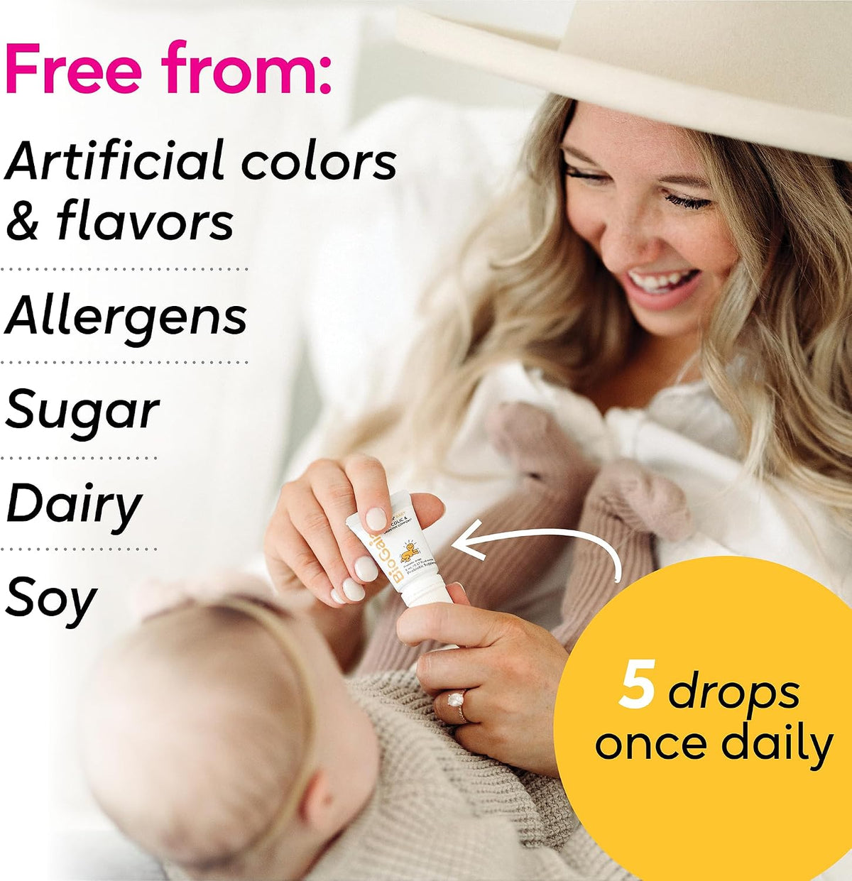 BioGaia Baby Probiotic Drops + Vitamin D | Colic & Gas Relief | 50 Servings