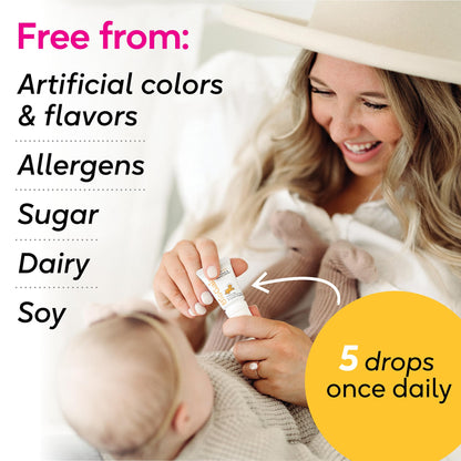BioGaia Baby Probiotic Drops + Vitamin D | Colic & Gas Relief | 50 Servings