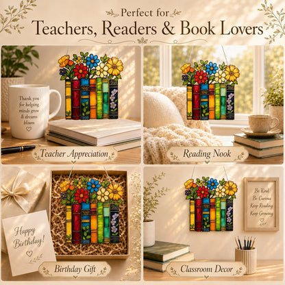 Book Lovers Gifts Book Ornament, Teacher Gifts for Women, Librarian, Reader