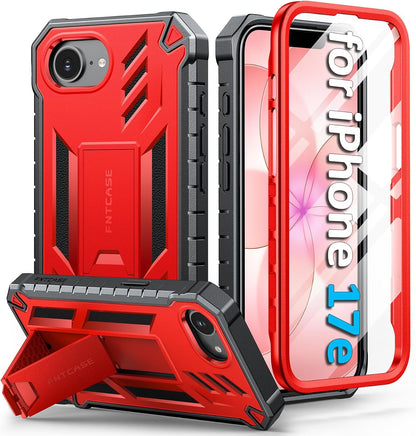 FNTCASE for iPhone 16 Case with Belt Clip and Built-in Screen Protector