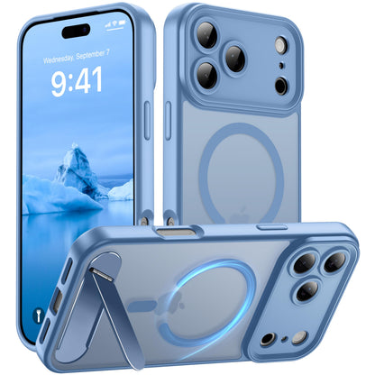 Magnetic Compatible with iPhone 16 Case, [Built-in Kickstand][Full Camera Protection][Compatible with MagSafe][Anti-Fingerprint] Shockproof Phone Case for iPhone 16 6.1",Brown